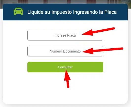 Impuesto Vehicular Cesar Placa y Documento