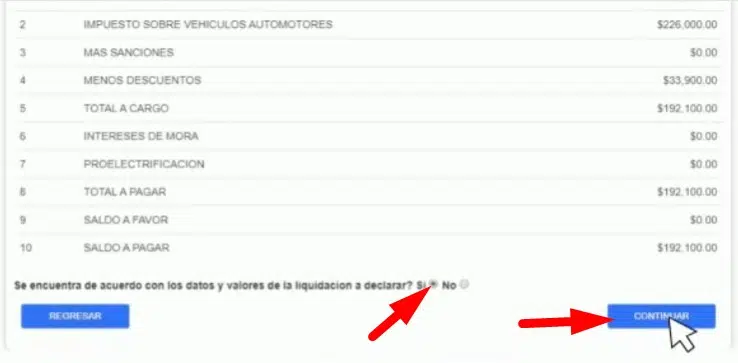 Impuesto Vehicular Cordoba Comprobar datos