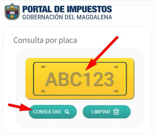 Impuesto Vehicular Magdalena Placa