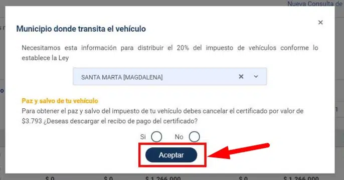 Impuesto Vehicular Magdalena Transitar vehiculo