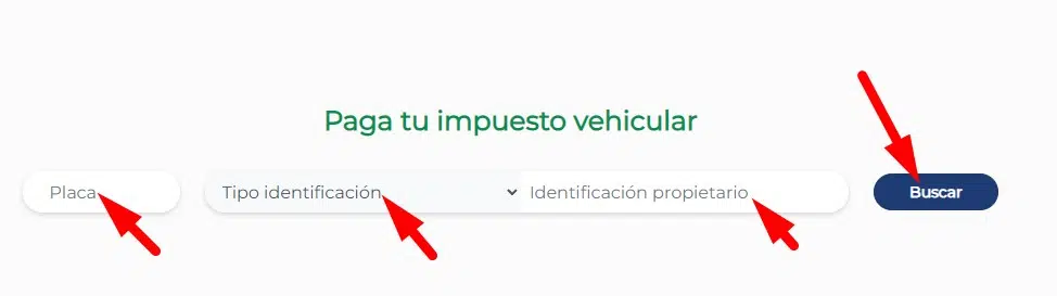 Impuesto Vehicular Valle del Cauca Placa e identificacion